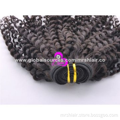 14-inch Peruvian virgin hair kinky curl weave